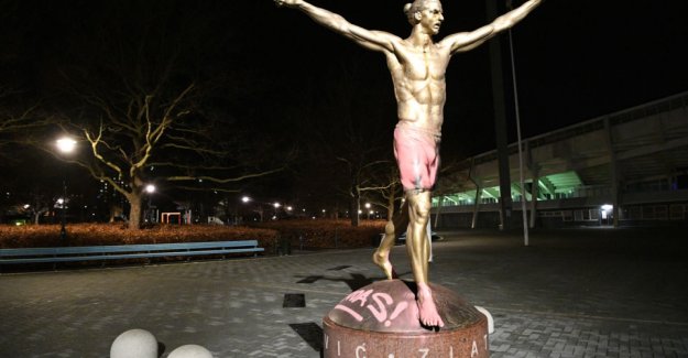 Zlatan statue vandalized again: Ovarmalet with red paint