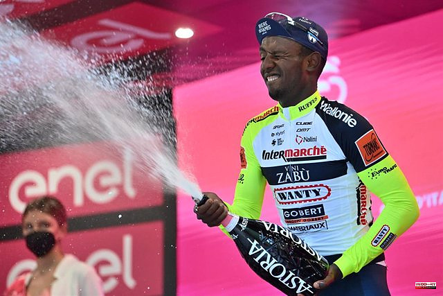 Biniam Girmay abandons the Giro after injuring an eye celebrating his historic stage win
