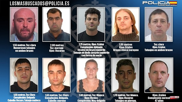 The National Police tries to locate the ten most wanted fugitives, who could be in Spain