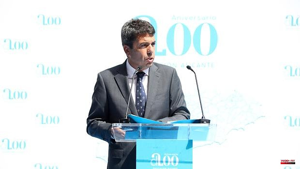Mazón claims the autonomy of the Diputación and water for Alicante on the 200th anniversary of the institution