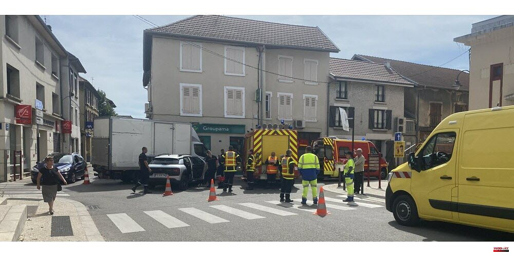 Le Grand Lemps. Three people are slightly injured in an accident in the city centre
