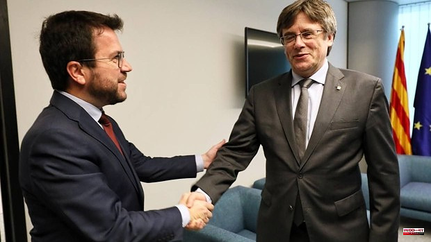 Aragonès meets with Puigdemont but is not received by community representatives on his trip to Belgium