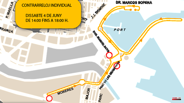 Traffic closures in Valencia from Thursday 2 to Saturday 4 June for the Spanish adapted cycling championship