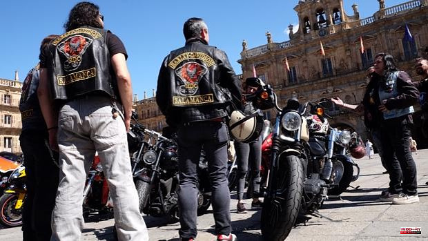 More than a hundred bikers tour the province of Salamanca to raise awareness against bullying