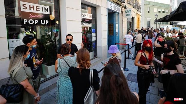 When does the Shein 'pop up' store in Madrid close?