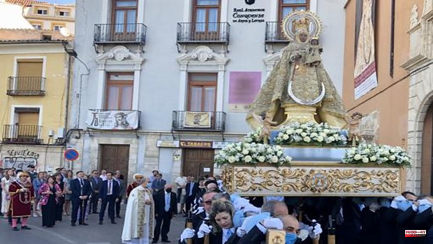 The Virgin of Light parades through the streets of Cuenca again after the pandemic