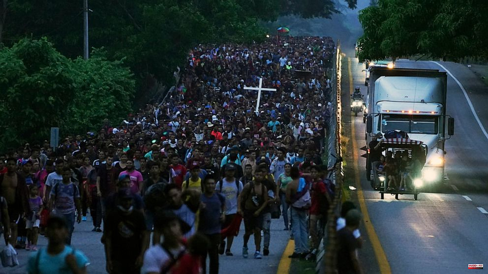 Migrant caravan in south Mexico
