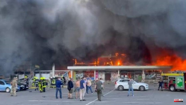 A missile hits a busy shopping center in Ukraine, causing at least two deaths and 20 injuries
