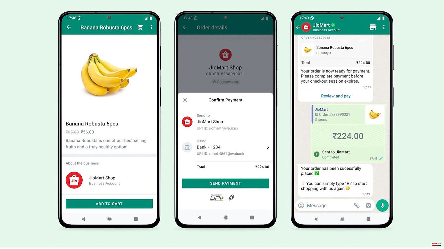 Test run started: Shopping via Messenger: Whatsapp is now a shopping app