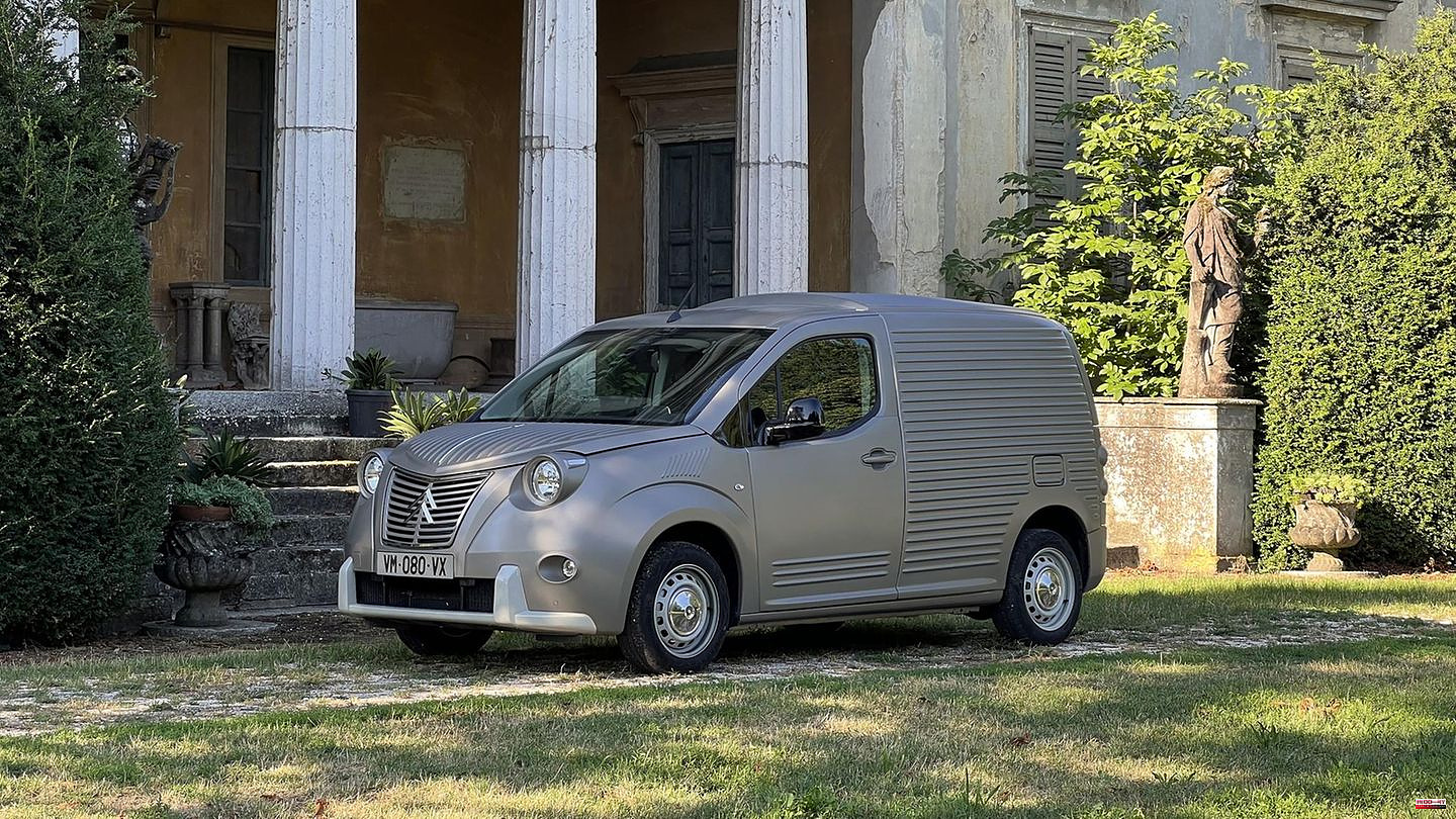 Homage to old panel vans: Citroen is sending a popular model on a "journey through time": the Berlingo 2CV Fourgonnette in a vintage look