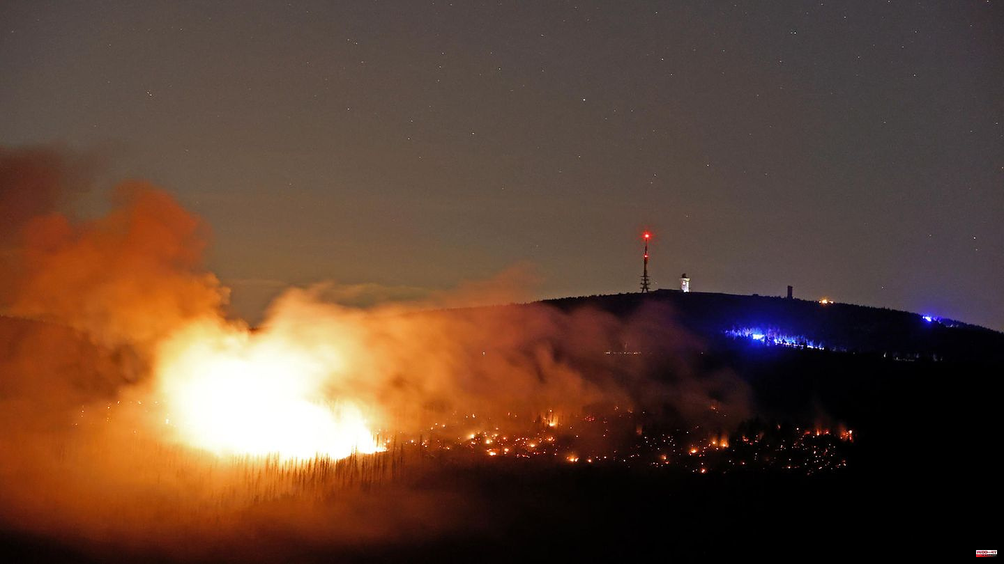 Disaster: There is a fire on the Brocken - days of extinguishing work expected in the Harz Mountains
