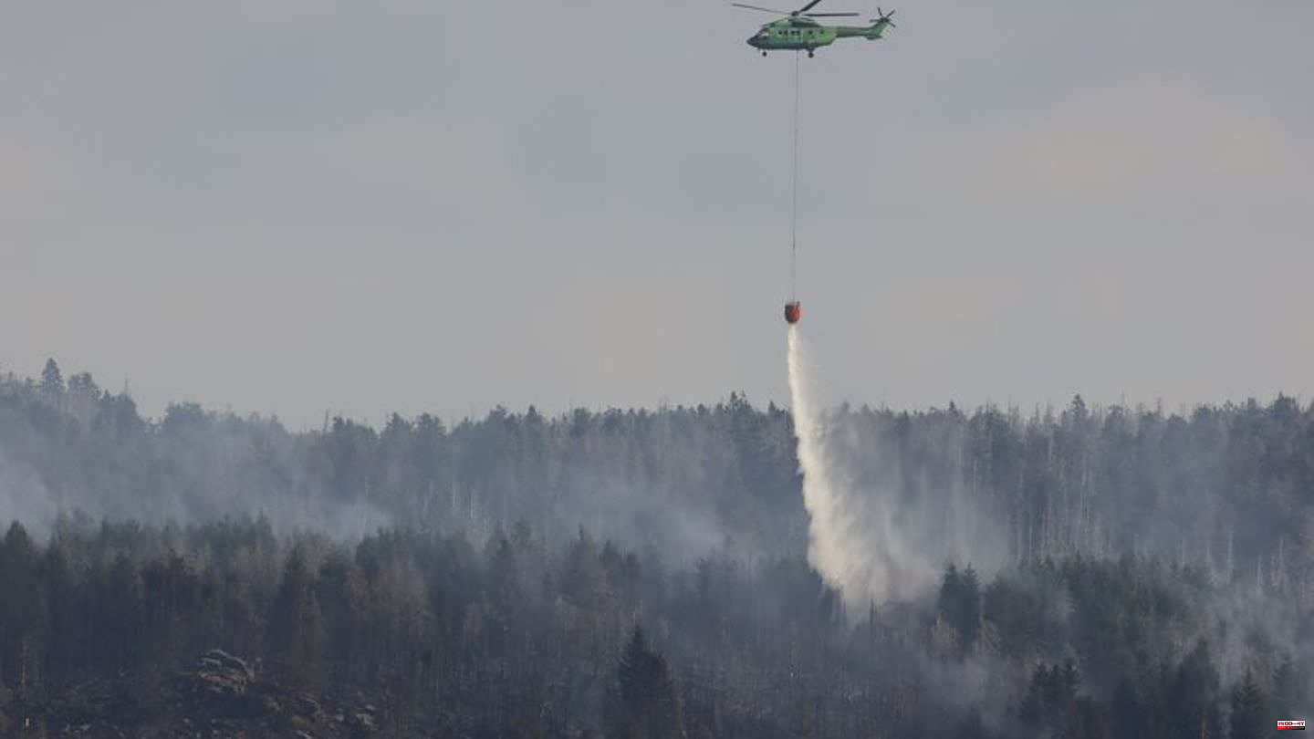 Harz: massive help from the air against a major fire on the Brocken