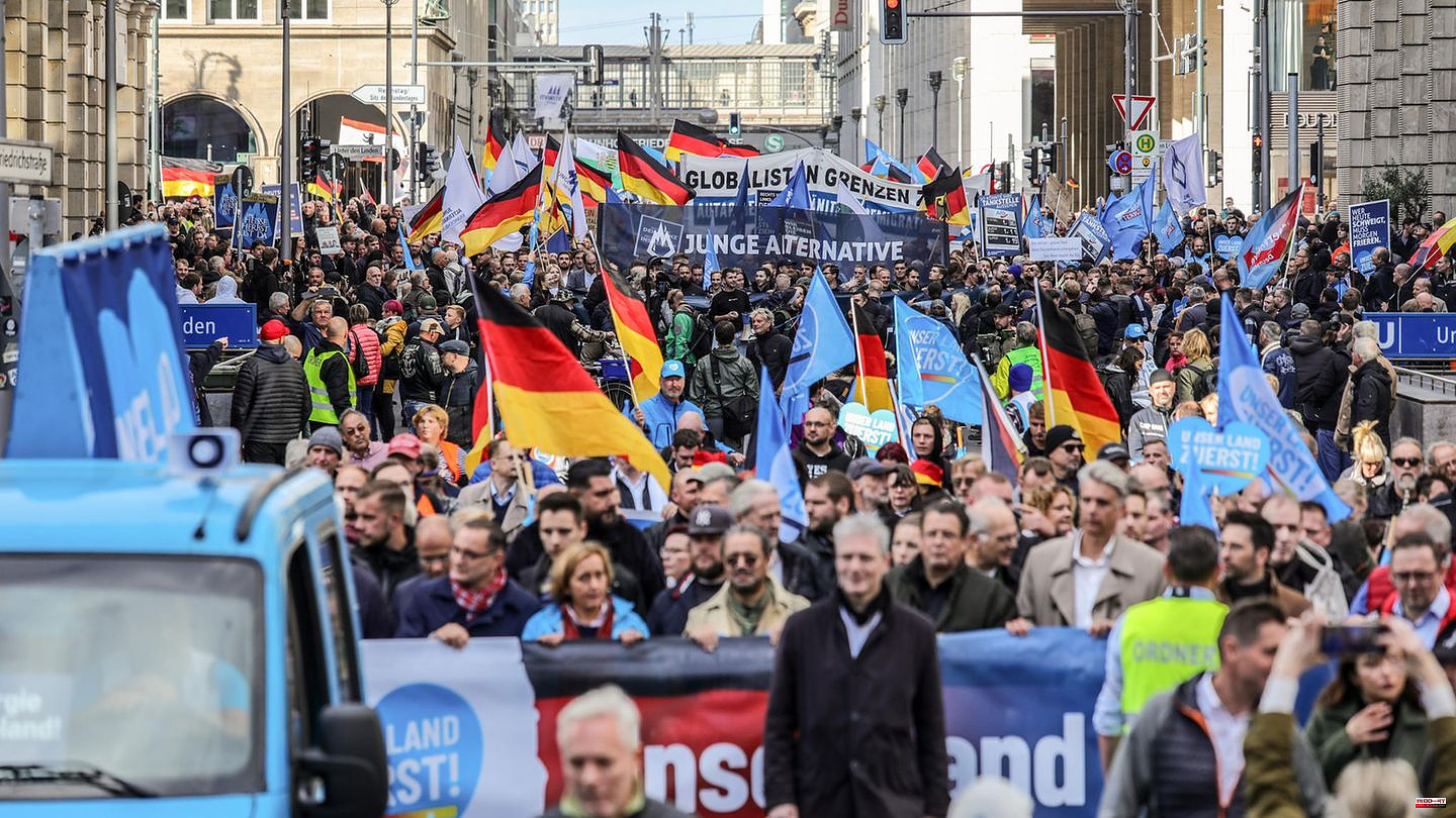 Protest march in Berlin: 10,000 AfD supporters demonstrate in the government district