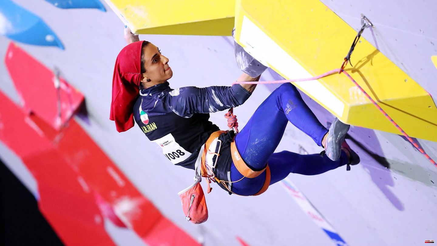 Breach of morals: Iranian sport climber competes in the Asian World Cup without a headscarf - and is celebrated for it