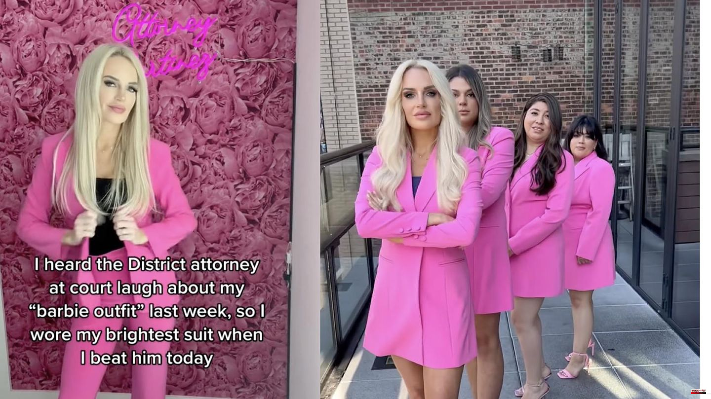 "Naturally blond" as a role model: Lawyer is criticized by colleagues for "unprofessional" outfits - and founds a purely pink law firm