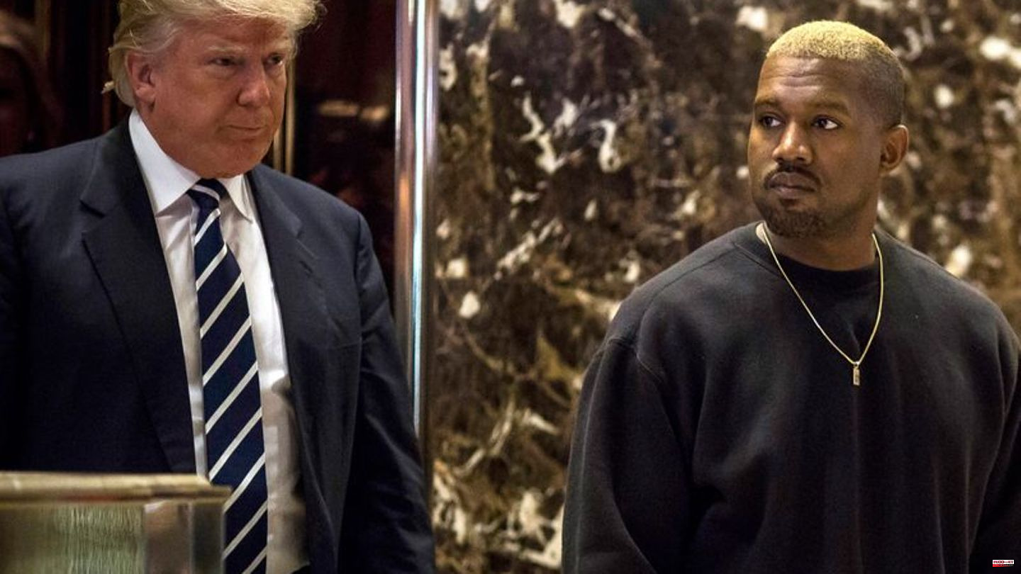Candidacy: Trump and Kanye West in a clinch over a dinner