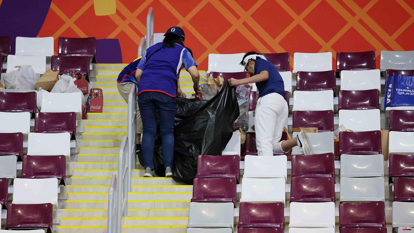 Victory against Germany: Japanese fans clean up the stadium – and the team clean up the dressing room
