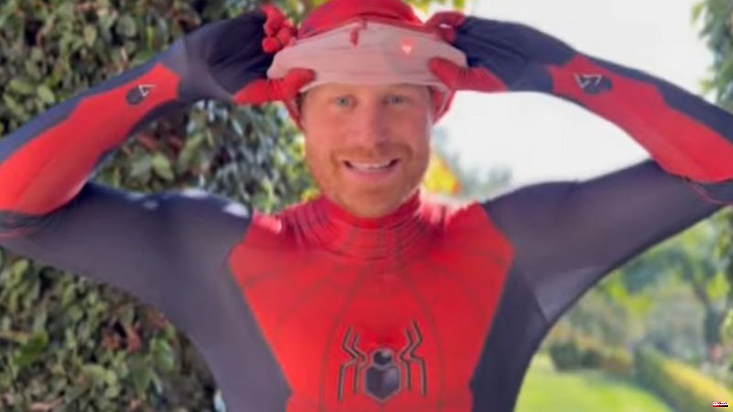 Christmas message: Prince Harry: Video for orphans in Spider-Man costume