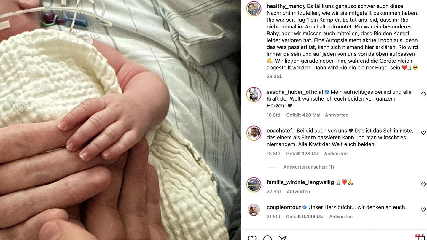 "Fitnesscouple": "The greatest fighter of all time": Influencer couple mourns four-month-old son