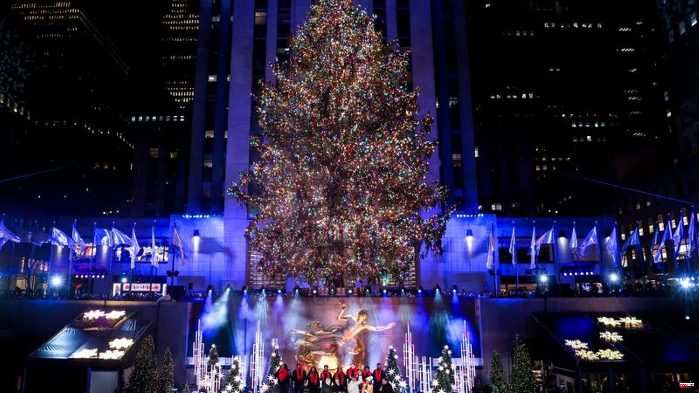 Tradition: Lights on at the Rockefeller Christmas tree in New York