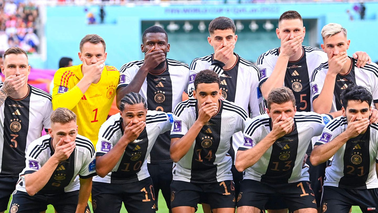 Protest gesture: World Cup 2022: Not all DFB players were probably enthusiastic about the mouth-to-mouth gesture