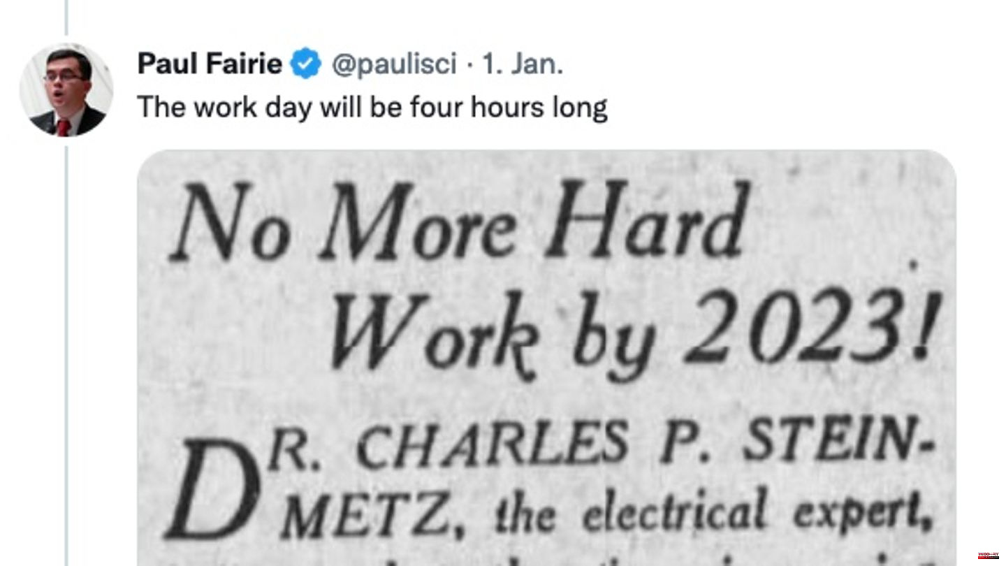 Predictions from 1923: Blackened teeth, four-hour work days: How people imagined the year 2023 100 years ago