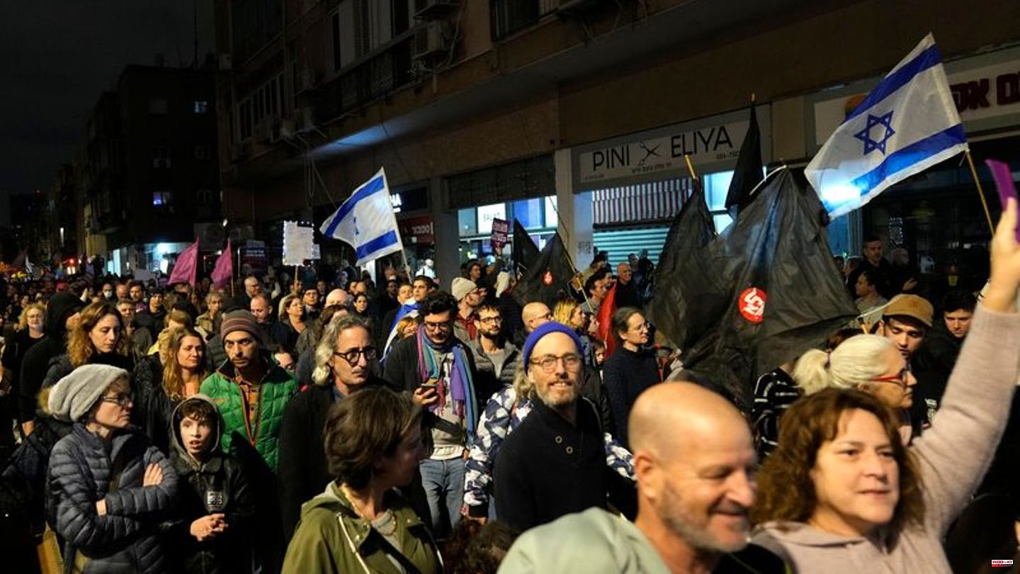 Israel: Protest against new Israeli government in Tel Aviv
