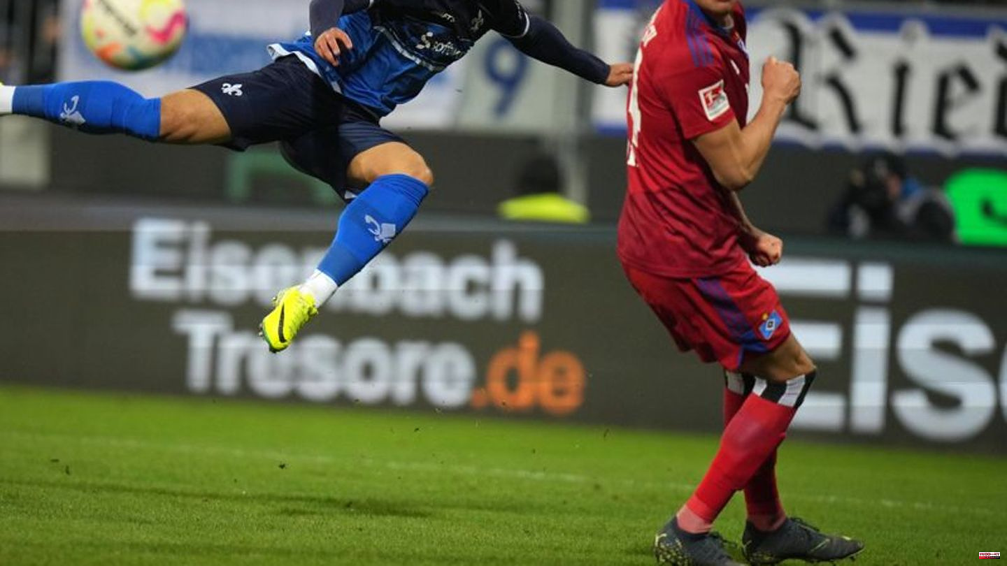 2nd league: HSV lacks courage at 1-1 in Darmstadt