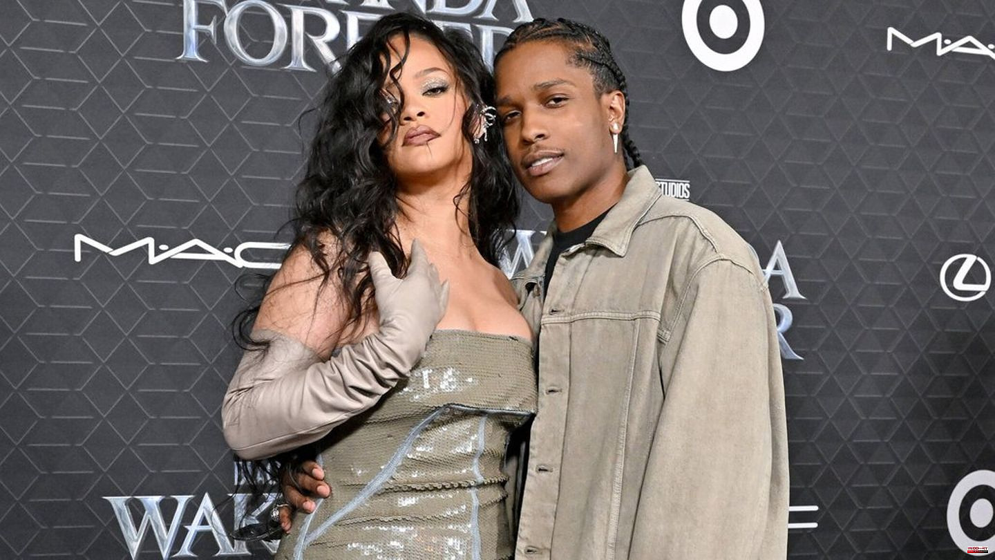 With A$AP Rocky on the "Vogue" cover: Rihanna poses for a picture with her son