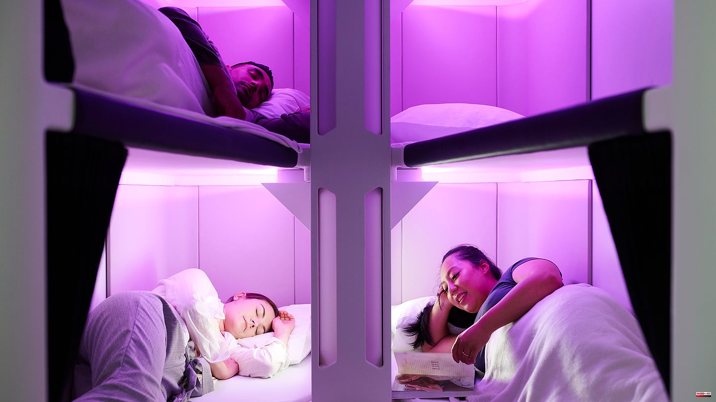 Bunk beds in the plane: "Skynest": Air New Zealand offers sleeping cabins in Economy Class
