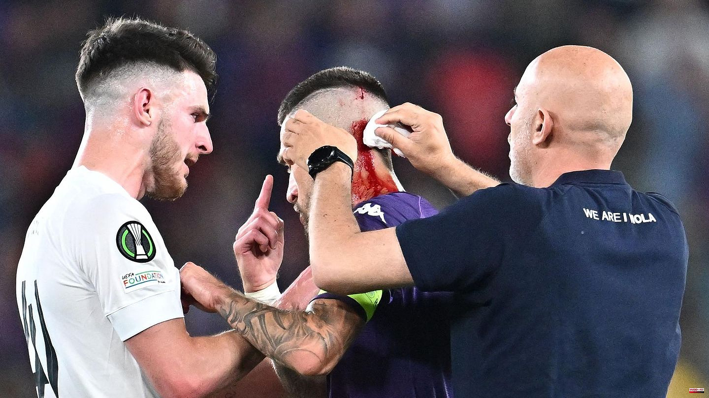 West Ham United wins title: scandalous game: Fiorentina captain injured by cup thrown at Conference League final – riots in Prague