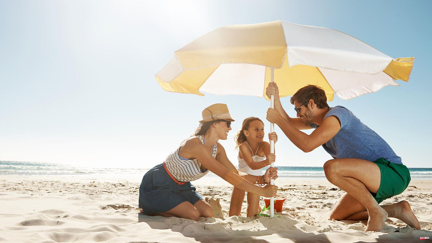 Summer gadgets: a secure hold for parasols on the beach: a comparison of three models
