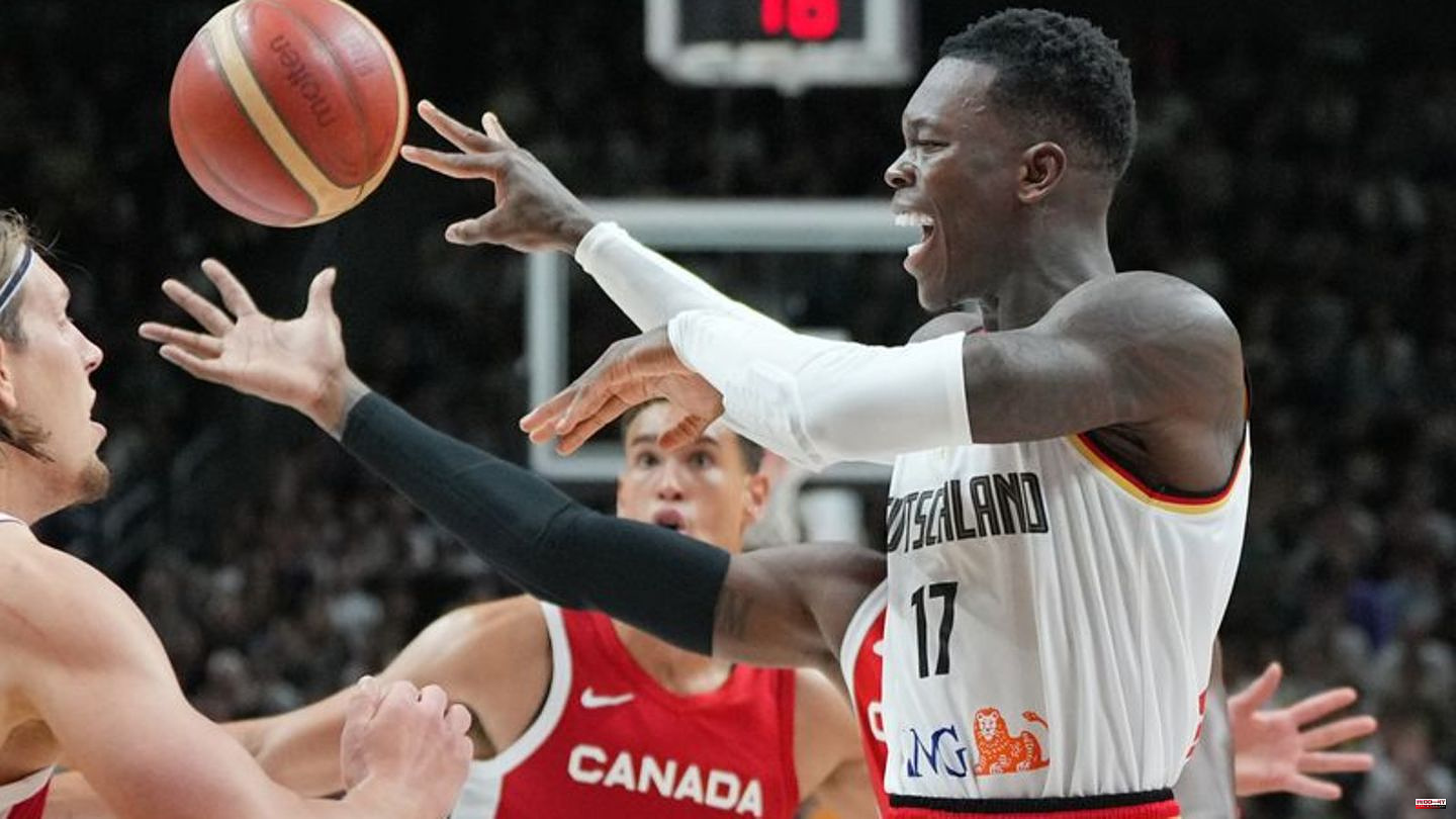 World Cup test: German basketball players win against Canada