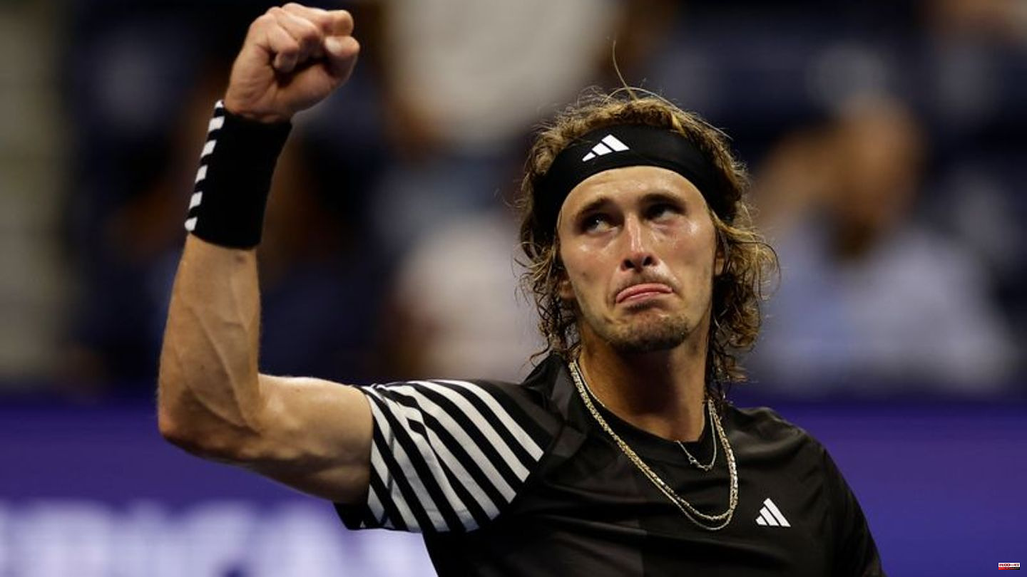 Tennis: Zverev fights his way into the quarterfinals at the US Open