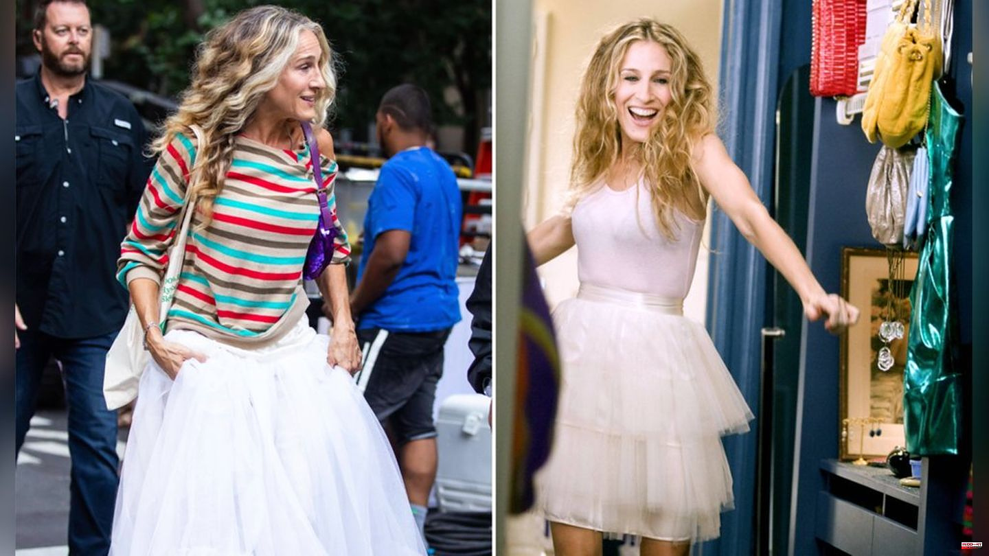 Carrie Bradshaw's iconic tulle skirt: perfect for the business wardrobe!