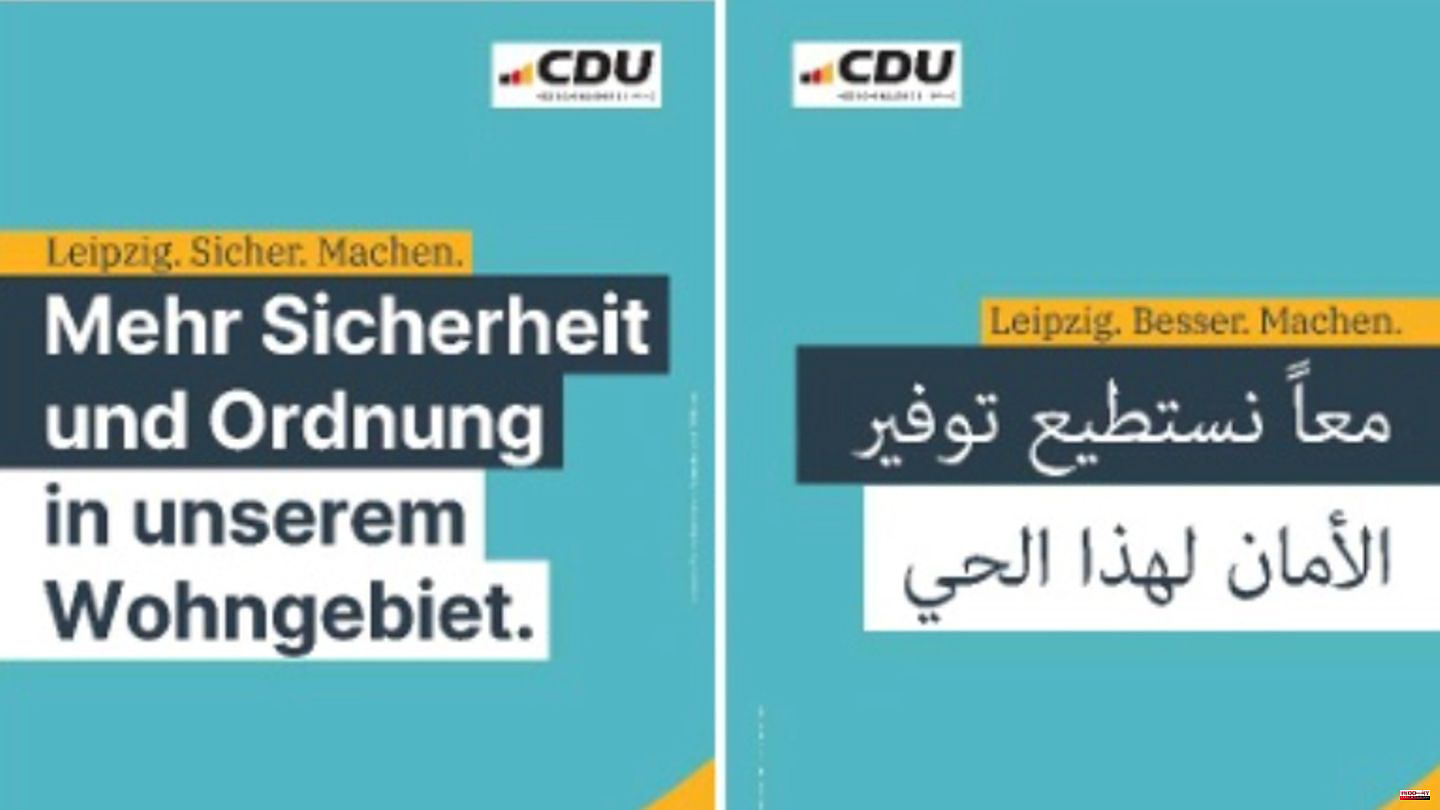 Leipzig: CDU puts up 400 election posters in Arabic – they disappeared after one night