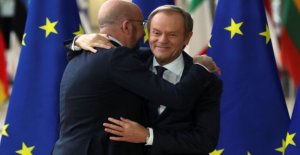 EU president says goodbye and hello with the Hitchcock...