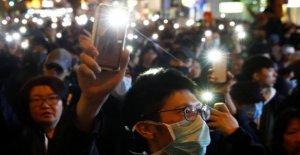 Hong kong marks one-half years of protests by the...