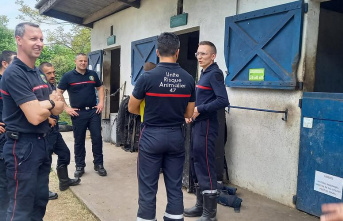 Sainte-Livrade-sur-Lot: Firefighters practice at Livradais Spur
