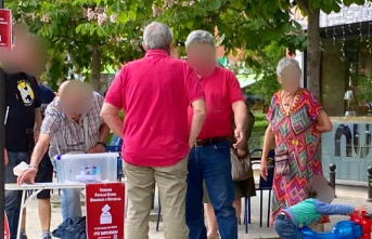 Ballot boxes in San Sebastián de los Reyes to vote in an "illegal" referendum on the Monarchy