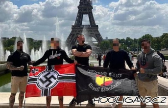 Nazi flags on the Madrid ultras trip to Paris