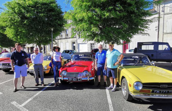 Cognac: The Triumph Club de France displays its vintage cars

