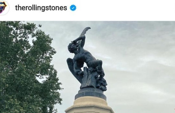 The Rolling Stones visit the Fallen Angel of Retiro and capture it on their Instagram: "Sympathy for the Devil in Madrid"