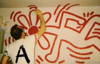 Saved a mural by Keith Haring in Barcelona that was...