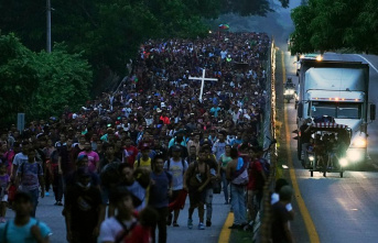 Migrant caravan in south Mexico
