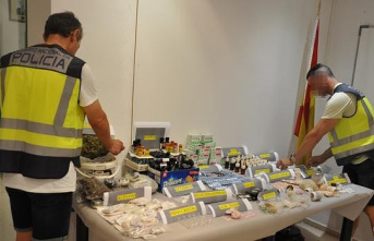 Arrested for selling thirteen types of drugs in the back of his 'vending' premises in Valencia