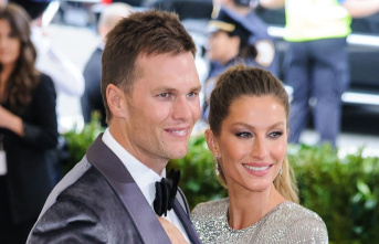 After the divorce: Tom Brady spends time with his...
