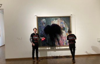 Museums: Color attack by climate activists on a Klimt...