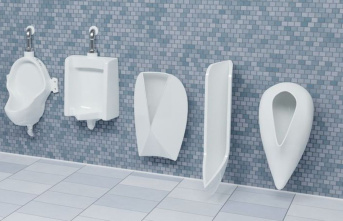 Toilet research: Almost splash-free urinal for standing...