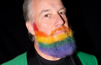 Society: Singer Marc Marshall now has a rainbow beard